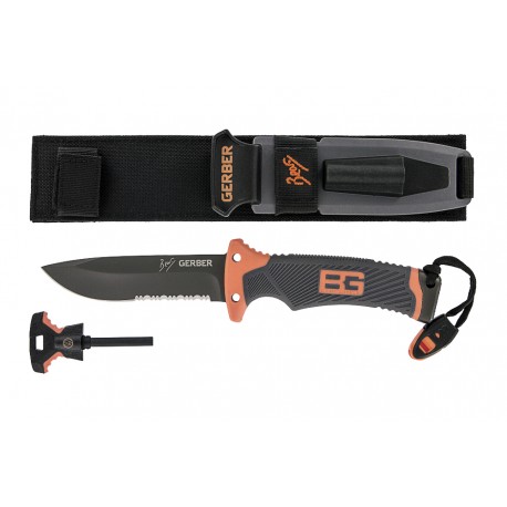 BEAR GRYLLS ULTIMATE KNIFE (FIXED BLADE, DROP POINT, SERRATED)